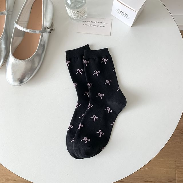 Bow Patterned Socks SpreePicky