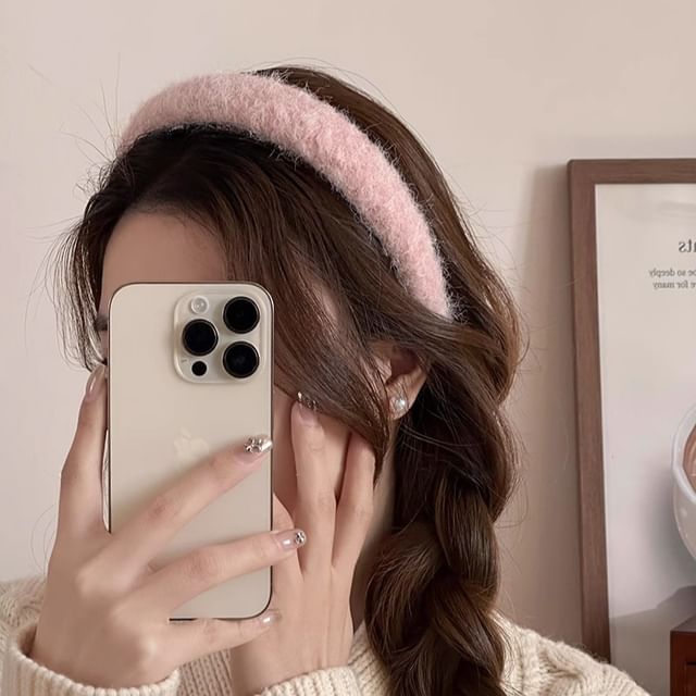 Plain Furry Headband SpreePicky