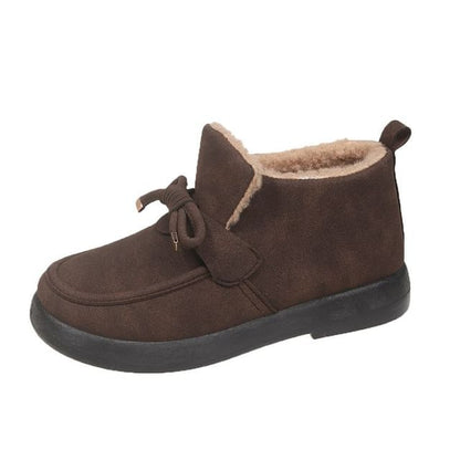 Fleece Lined Bowknot Ankle Boots SpreePicky