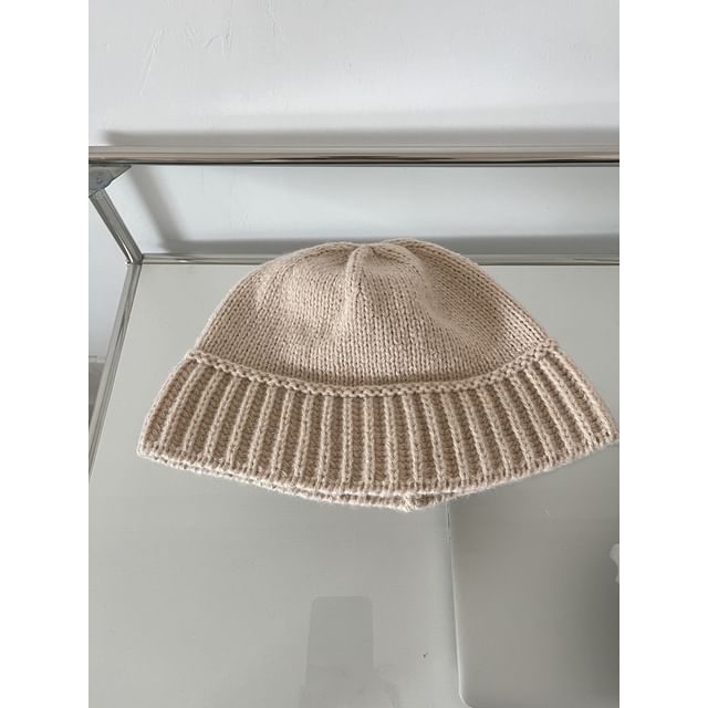 Two-Tone Knit Bucket Hat SpreePicky