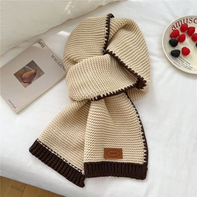 Two-Tone Knit Scarf SpreePicky