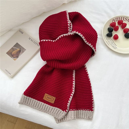 Two-Tone Knit Scarf SpreePicky