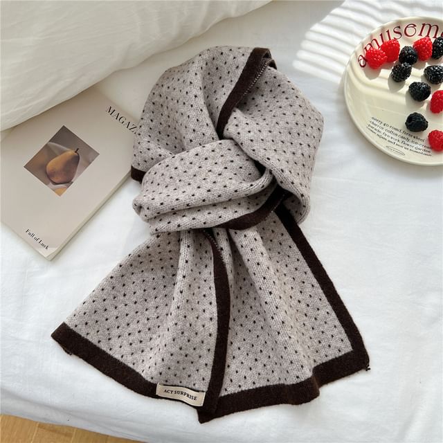 Dotted Knit Scarf SpreePicky