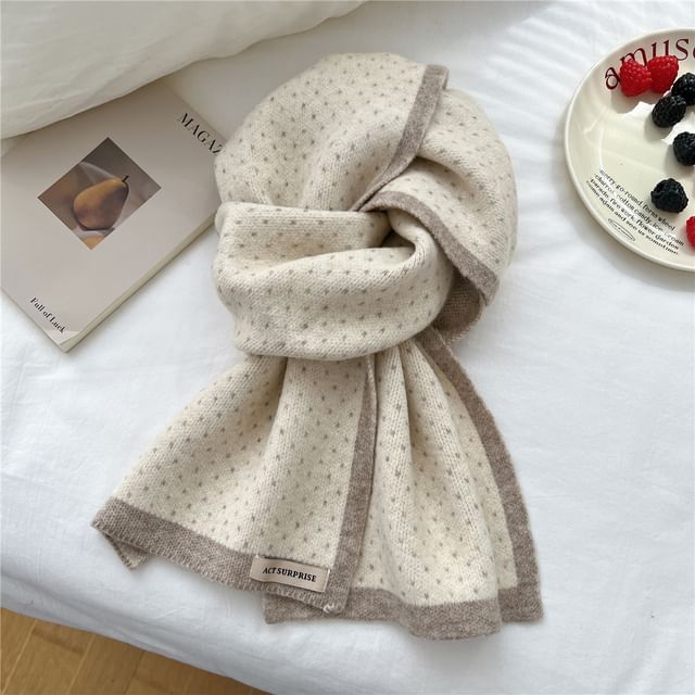 Dotted Knit Scarf SpreePicky