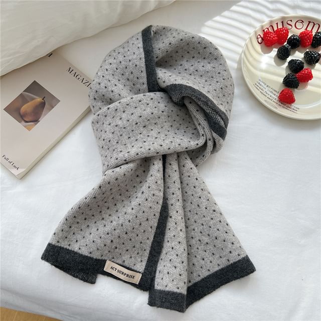 Dotted Knit Scarf SpreePicky