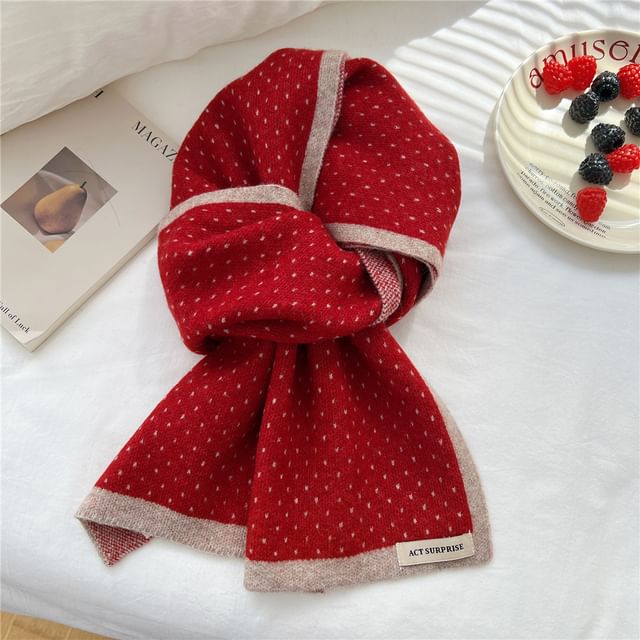 Dotted Knit Scarf SpreePicky