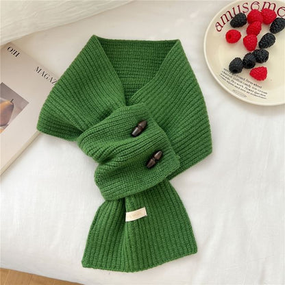 Label Applique Duffle Knit Scarf SpreePicky