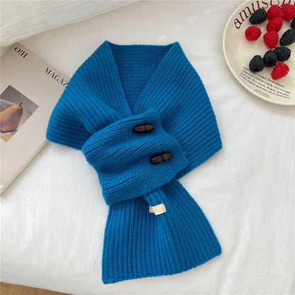 Label Applique Duffle Knit Scarf SpreePicky