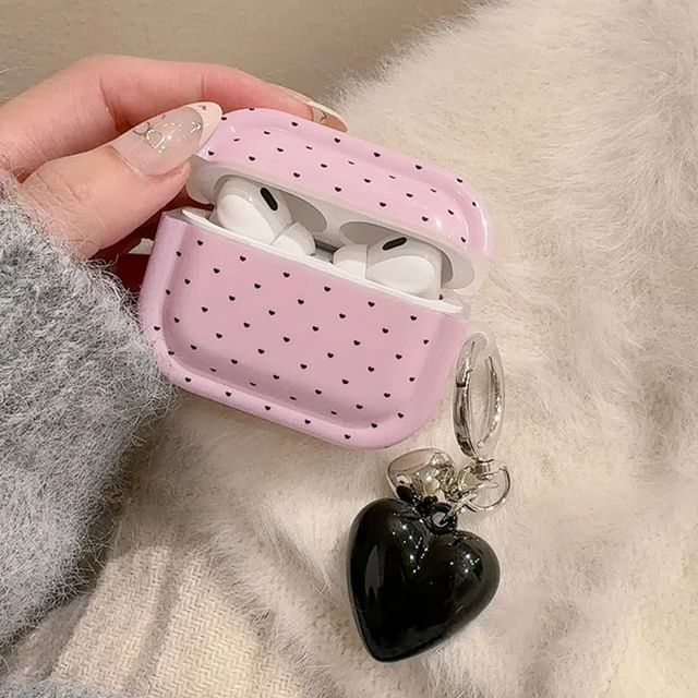 Dotted AirPods / Pro Earphone Case Skin / Heart Charm / Set SpreePicky