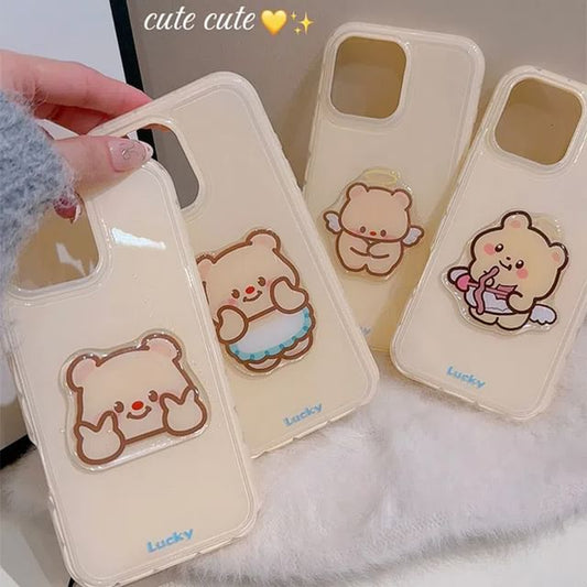 Bear Phone Case - iPhone 16 Pro Max / 16 Pro / 16 Plus / 16 / 15 Pro Max / 15 Pro / 15 Plus / 15 / 14 Pro Max / 14 Pro / 14 Plus / 14 SpreePicky