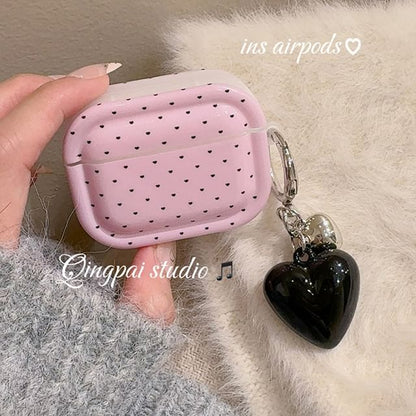 Dotted AirPods / Pro Earphone Case Skin / Heart Charm / Set SpreePicky