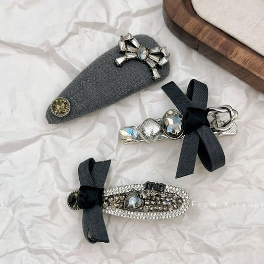 Bow Accent Hair Clips SpreePicky