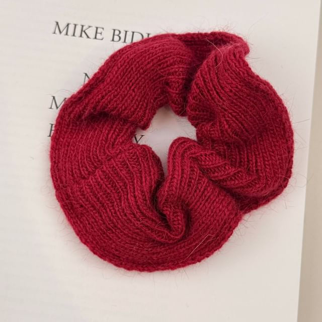 Plain Knitted Scrunchie SpreePicky