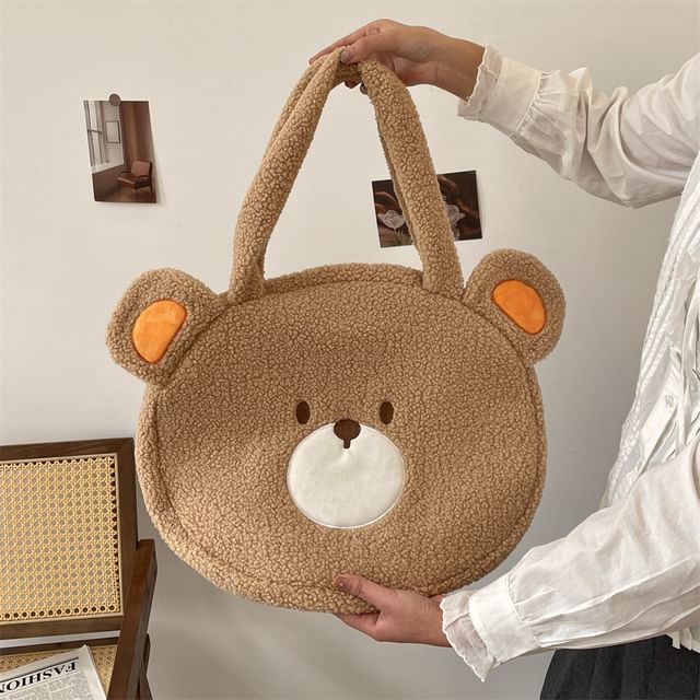 Bear Fleece Tote Bag SpreePicky