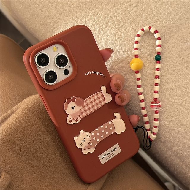 Animal Phone Case / Strap / Set - iPhone 16 Pro Max / 16 Pro / 16 Plus / 16 / 15 Pro Max / 15 Pro / 15 Plus / 15 / 14 Pro Max / 14 Pro / 14 Plus / 14 / 13 Pro Max / 13 Pro / 13 SpreePicky