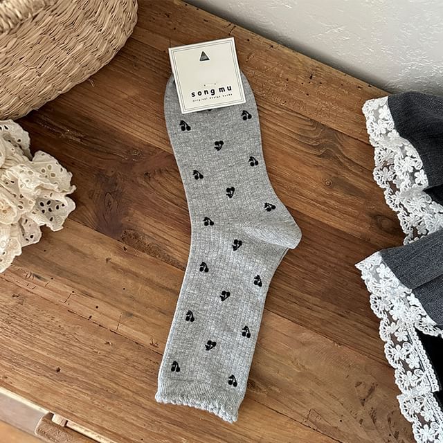 Patterned Crew Socks SpreePicky