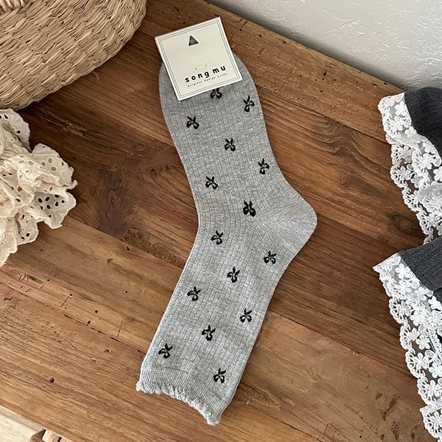 Patterned Crew Socks SpreePicky