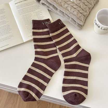 Striped Lettering Socks SpreePicky