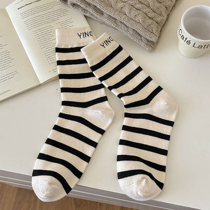 Striped Lettering Socks SpreePicky