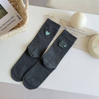 Letter Embroidered Socks SpreePicky