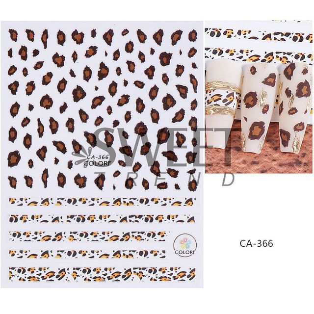 Leopard Print Nail Art Stickers (Various Designs) SpreePicky