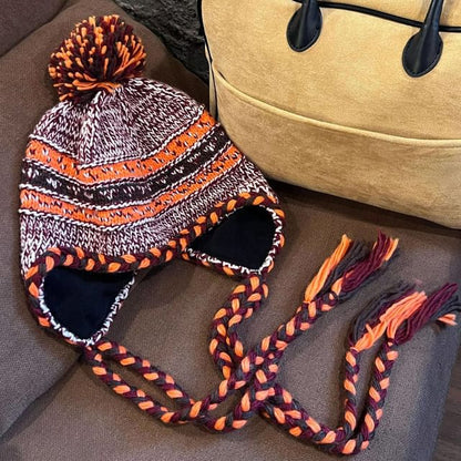 Pom Pom Knit Trapper Hat SpreePicky