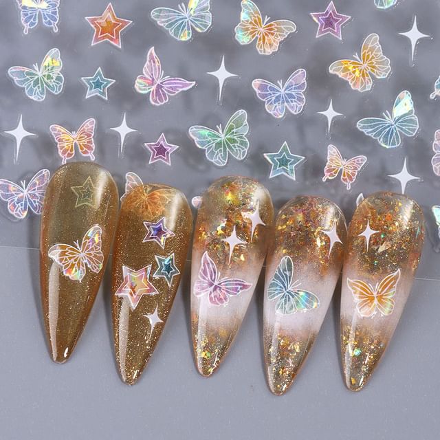 Butterfly Star Nail Art Stickers (Various Designs) SpreePicky