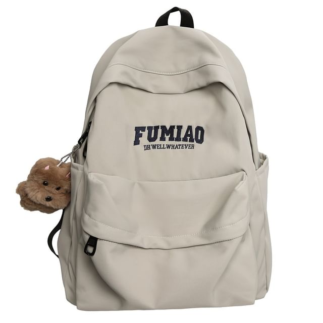 / Bag Charm Nylon Lettering Backpack Set Embroidered Laptop FashionChic