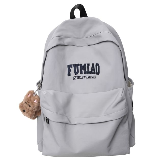 / Bag Charm Nylon Lettering Backpack Set Embroidered Laptop FashionChic