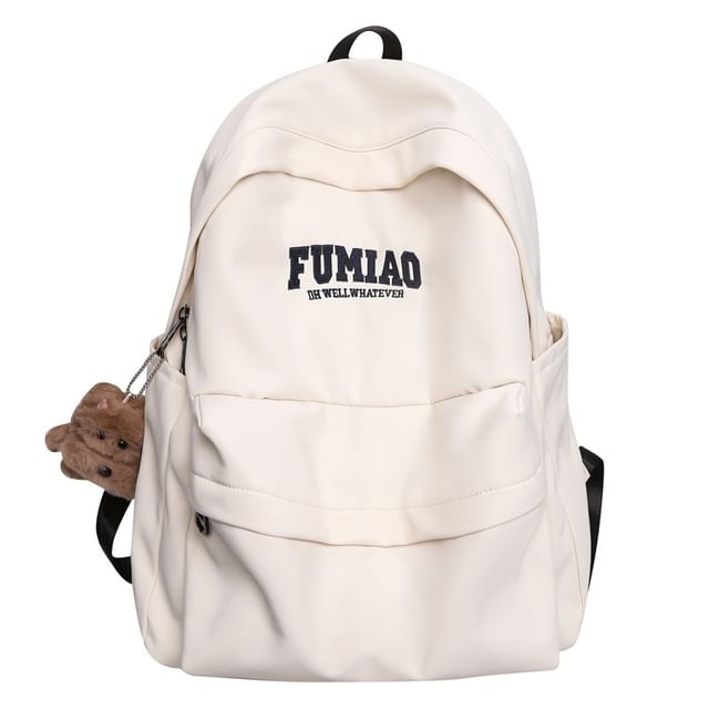 / Bag Charm Nylon Lettering Backpack Set Embroidered Laptop FashionChic