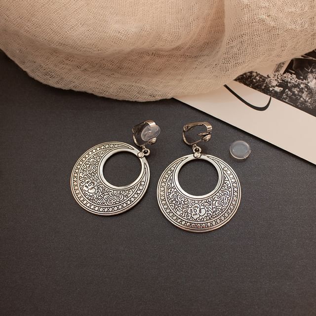 / Clip-On Drop Geometry Earring FashionChic