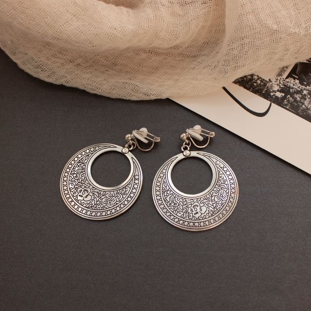 / Clip-On Drop Geometry Earring FashionChic