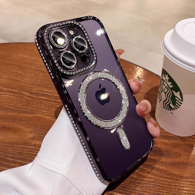 (Compatible with MagSafe) Phone Case Magnetic Embellished FashionChic