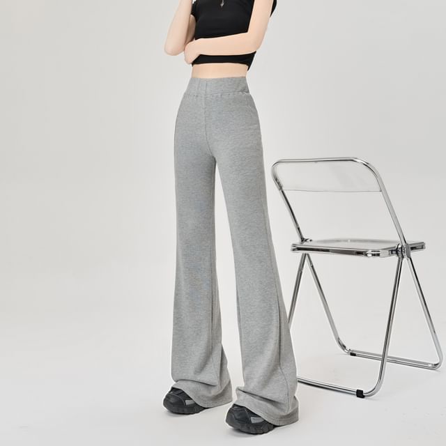 High Rise Sweatpants Flared FashionChic