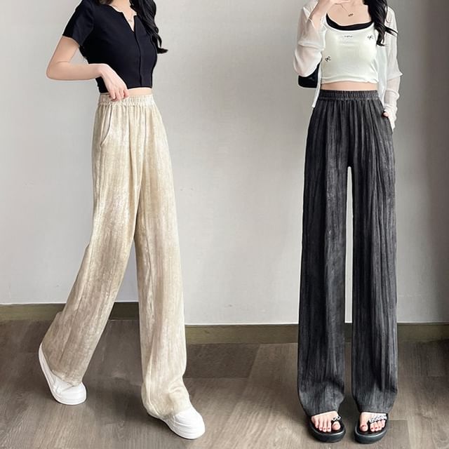 Waist Leg Wide Pants Print (Various Elastic Designs) FashionChic