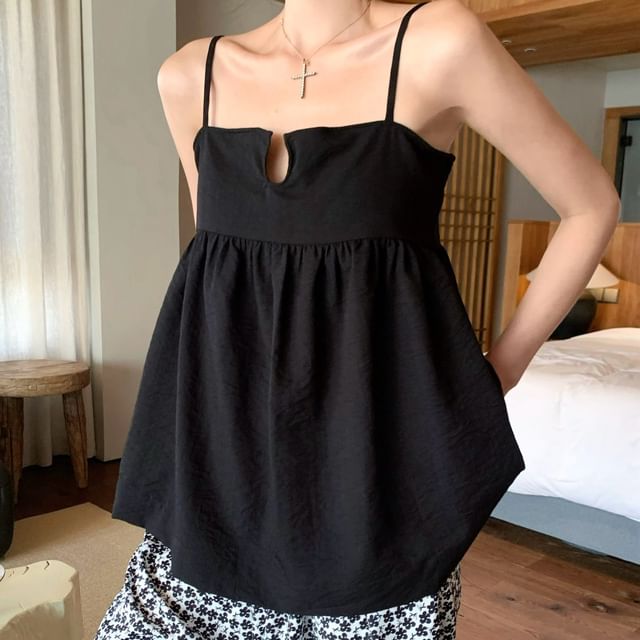 Pants / Camisole Floral High Plain Notch Wide Neck Leg Print Top Waist FashionChic