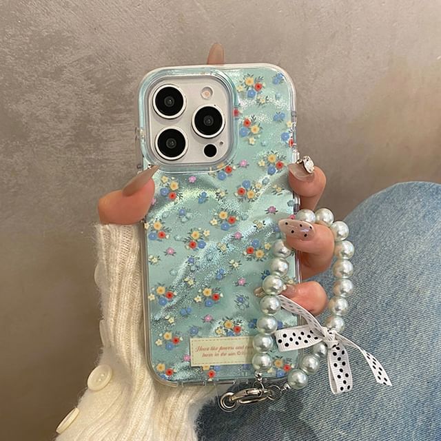 / Floral Case Phone Strap Set FashionChic