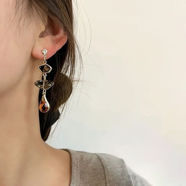 / Geometry Earring Drop Clip-On FashionChic