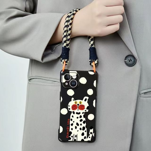 / Phone Set Case Lanyard Strap Cat FashionChic
