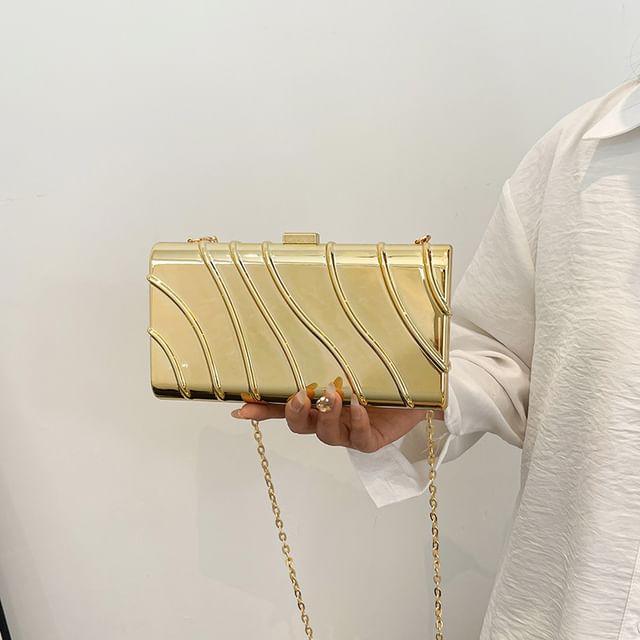 Strap Textured Chain Bag Crossbody FashionChic