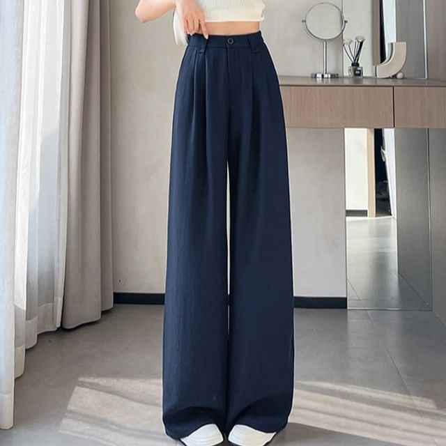 Waist Plain Wide Leg Designs) High Dress (Various Pants FashionChic