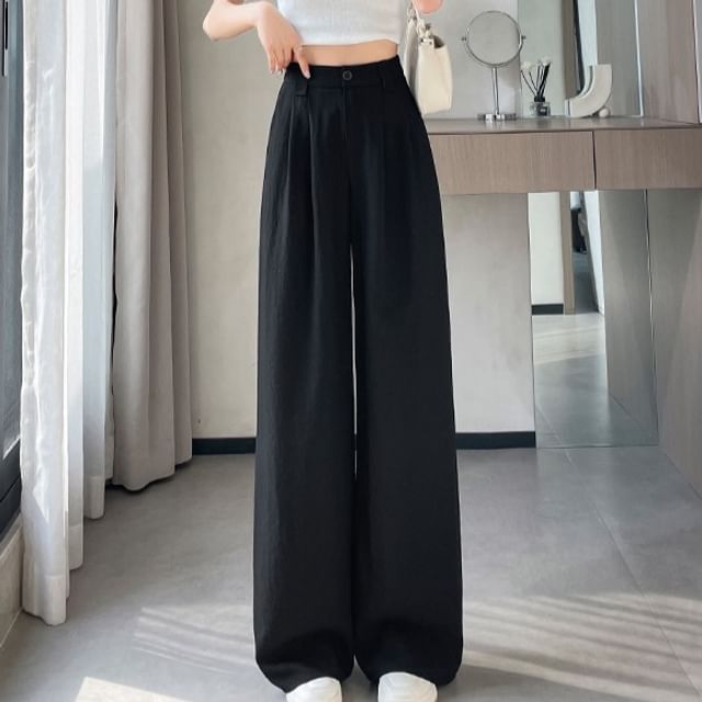Waist Plain Wide Leg Designs) High Dress (Various Pants FashionChic