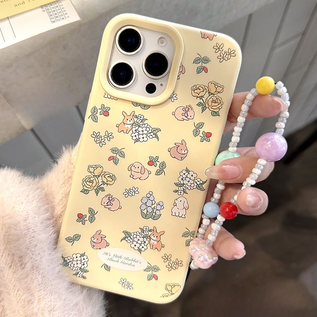 / Bead Rabbit Case Phone Strap Print Set FashionChic