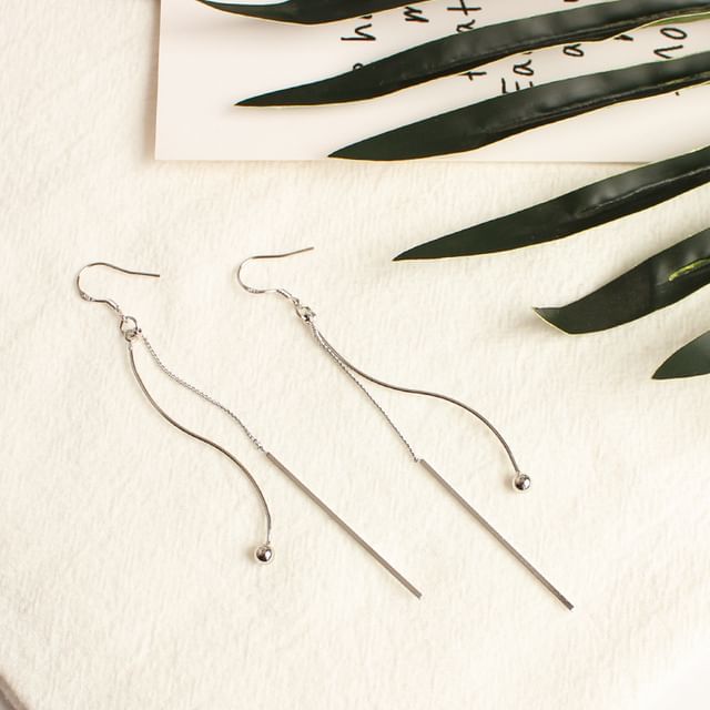 / Clip-On Dangle Earring Bead Bar FashionChic