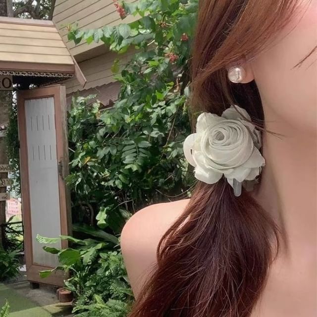 Claw Hair Fabric Flower FashionChic