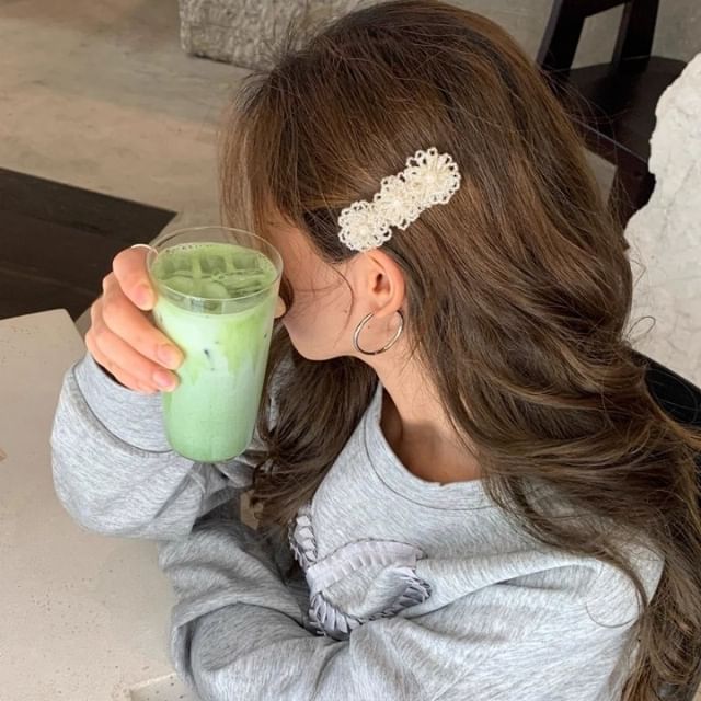 Crystal Faux Pearl Floral Clip Alloy Hair FashionChic