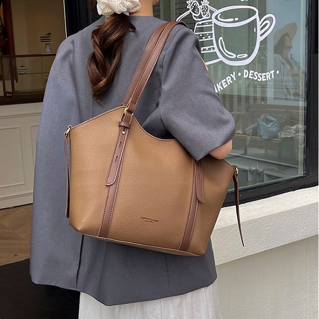 Tote Faux Bag Leather FashionChic