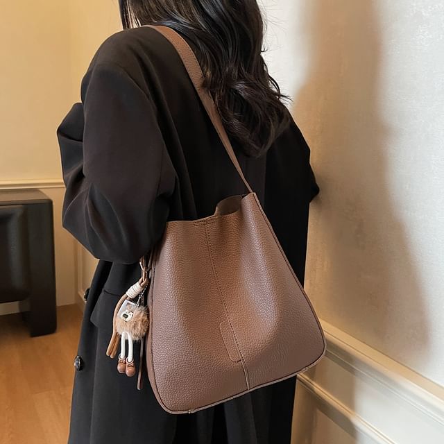 Faux Bag Pouch Leather With Shoulder FashionChic