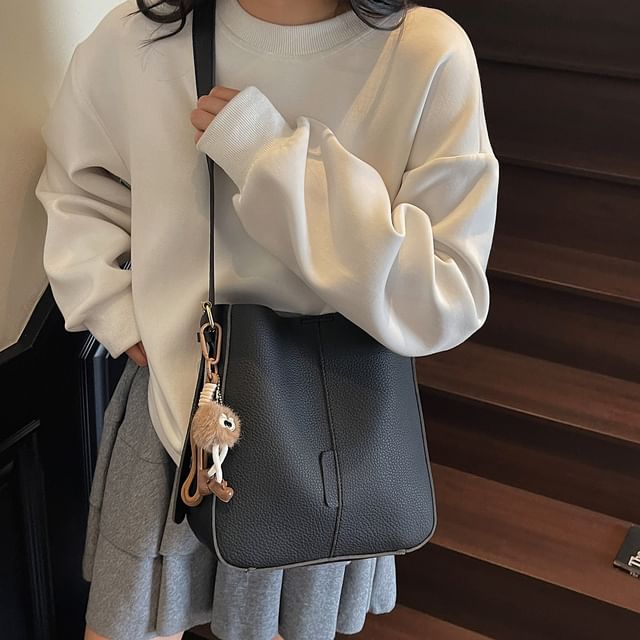 Faux Bag Pouch Leather With Shoulder FashionChic