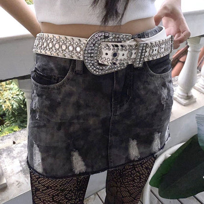 Y2K Rhinestone Belt SpreePicky